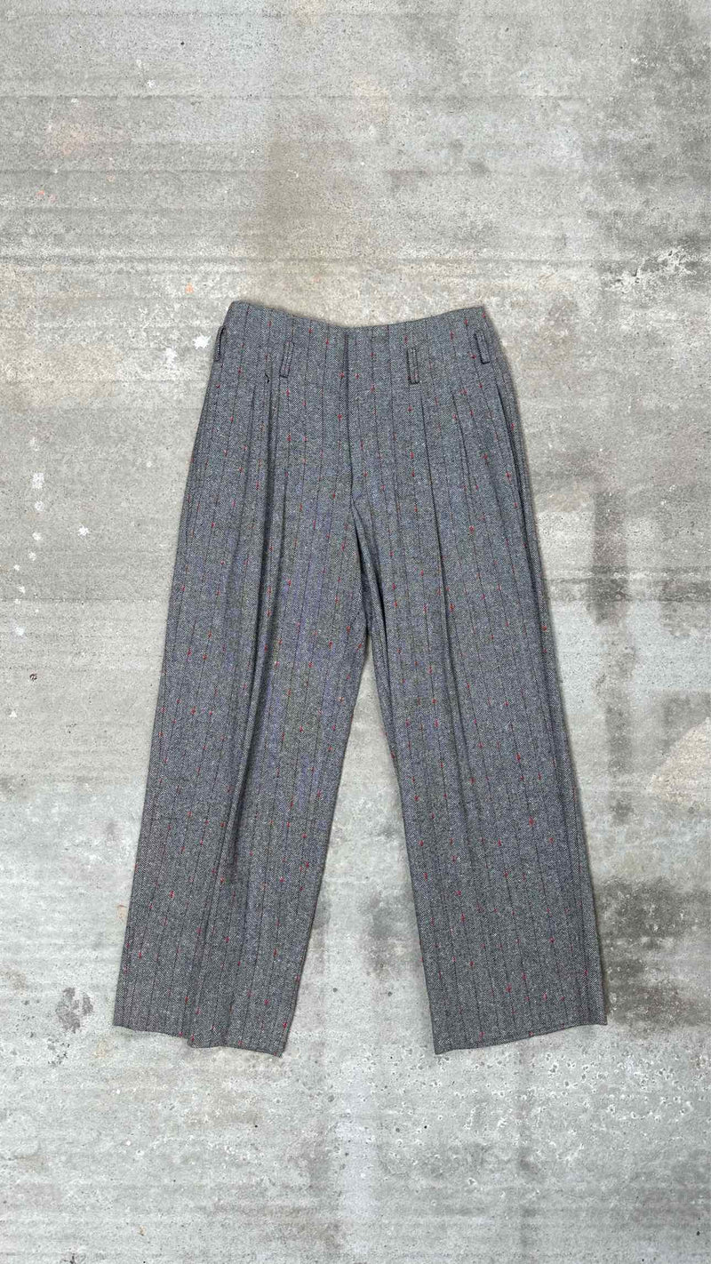 Comme Des Garçons Pin-stripe Herring-bone Pants