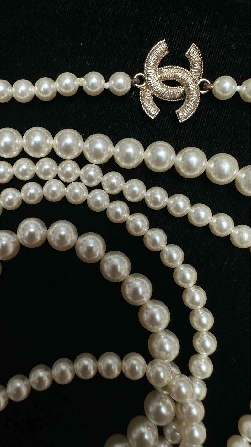 Chanel Pearl Long Layered Necklace