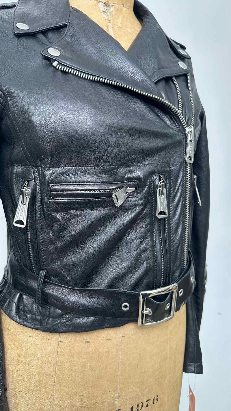 R13 Cropped Leather Jacket