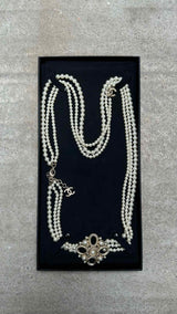 Chanel Pearl Long Layered Necklace