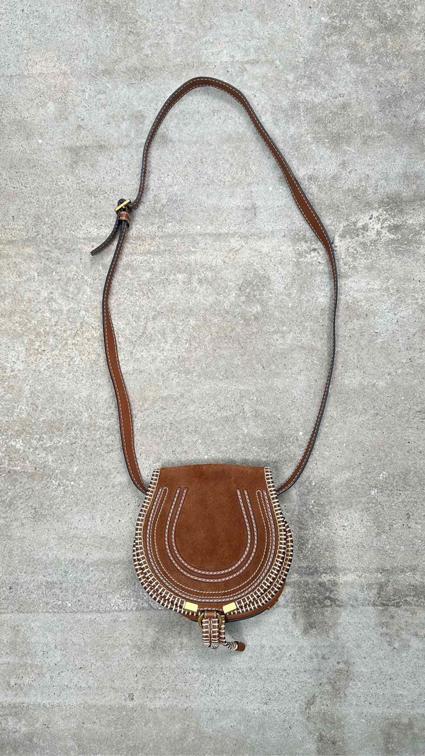 Chloé Suede Small Marcie Saddle Bag