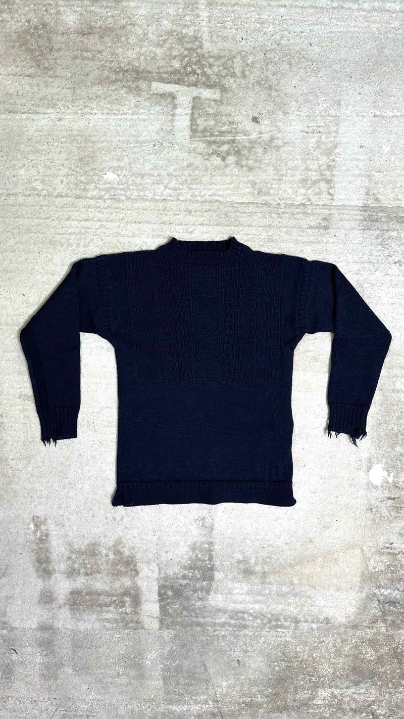 Margiela Mock-neck Distressed Sweater