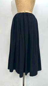 Black Comme Des Garçons Boiled Wool Wide Long Skirt