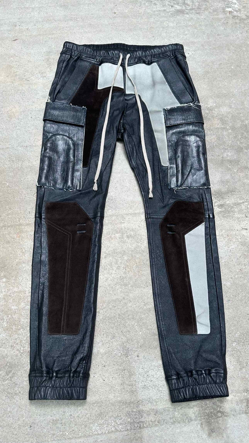 Rick Owens Patched Leather Pants