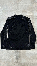 Margiela Mock-neck L/S Velvet Top